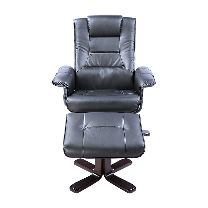 PU Leather Massage Chair Recliner Ottoman Lounge Remote