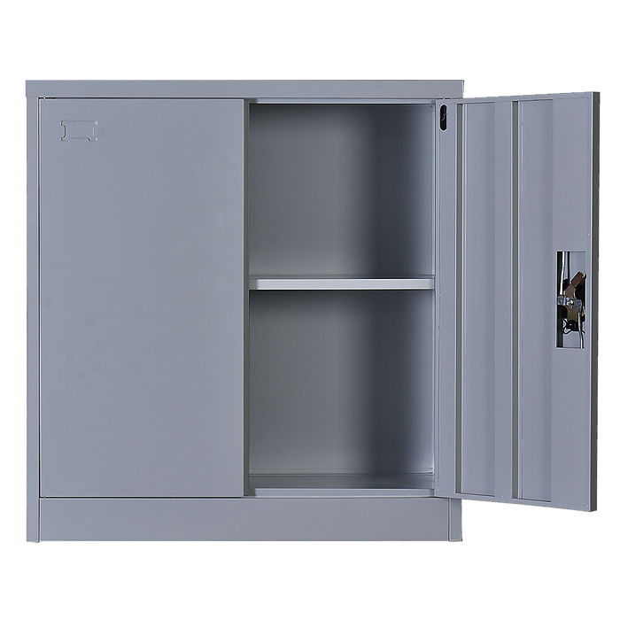 Two-Door Shelf Office Gym Filing Storage Locker Cabinet Safe