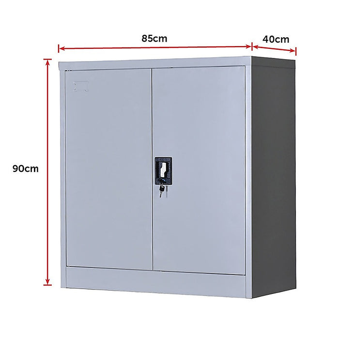 Two-Door Shelf Office Gym Filing Storage Locker Cabinet Safe