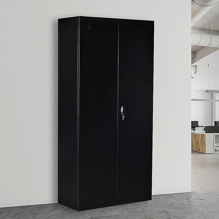 Two-Door Shelf Office Gym Filing Storage Locker Cabinet Safe