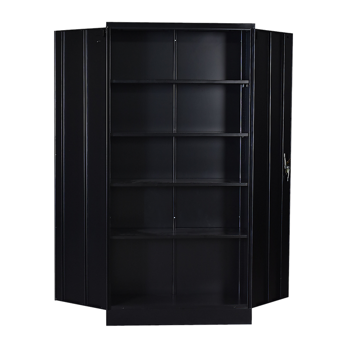 Two-Door Shelf Office Gym Filing Storage Locker Cabinet Safe