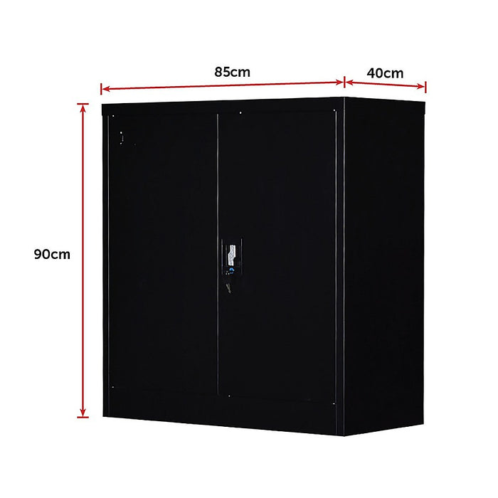 Two-Door Shelf Office Gym Filing Storage Locker Cabinet Safe