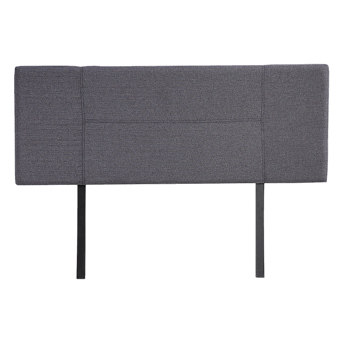 Linen Fabric Double Bed Headboard Bedhead - Grey