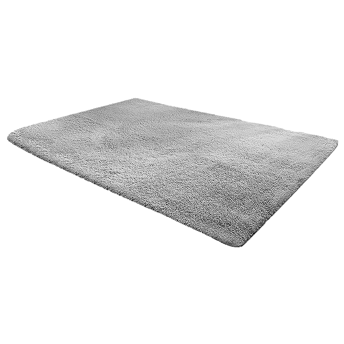 230x200cm Floor Rugs Large Shaggy Rug Area Carpet Bedroom Living Room Mat - Grey