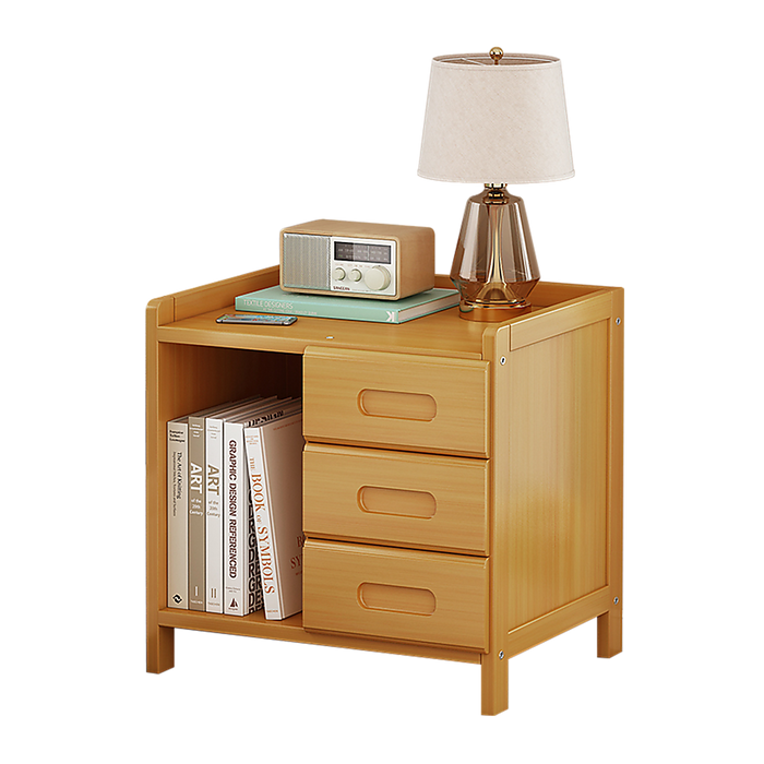 Bamboo Bedside Table Nightstand Storage Bedroom Sofa Side Stand