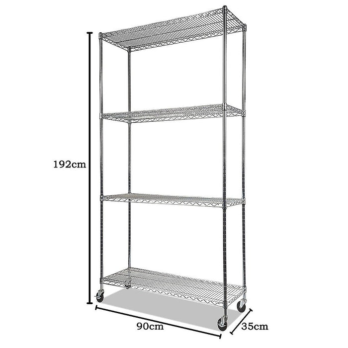 Modular Wire Storage Shelf 900 x 350 x 1800mm Steel Shelving