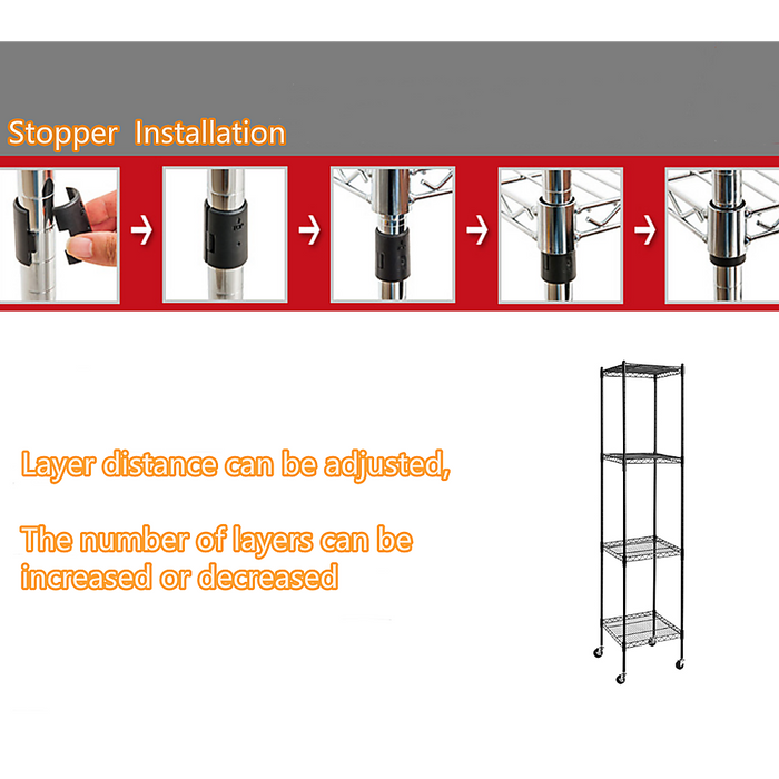 Modular Wire Storage Shelf 450 x 450 x 1800mm Steel Shelving