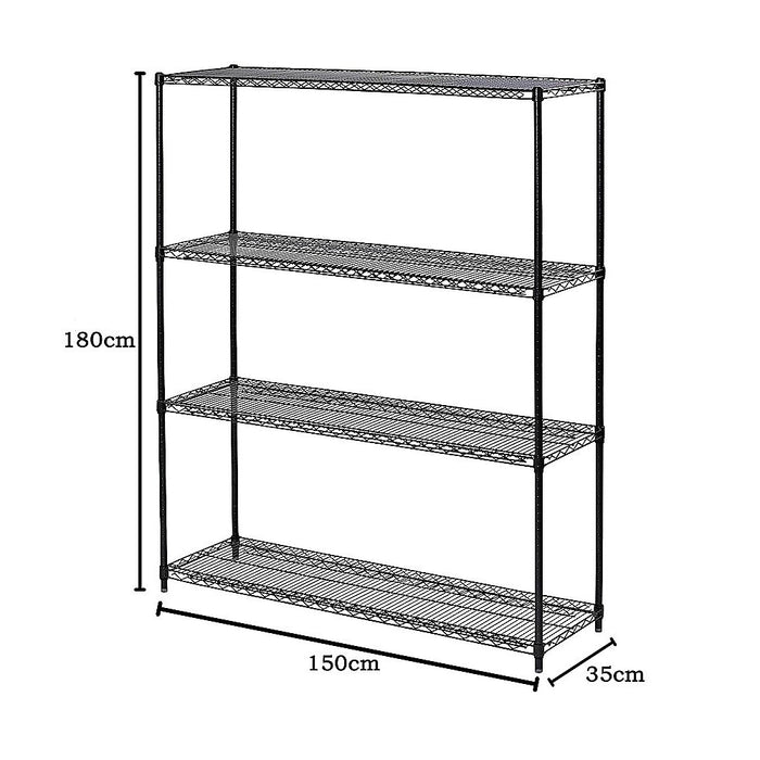 Modular Wire Storage Shelf 1500 x 350 x 1800mm Steel Shelving