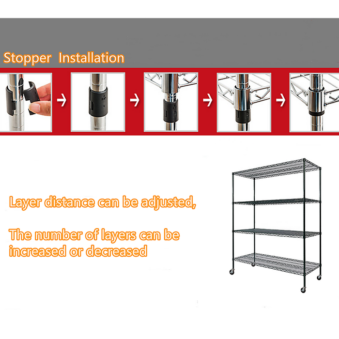 Modular Wire Storage Shelf 1500 x 350 x 1800mm Steel Shelving