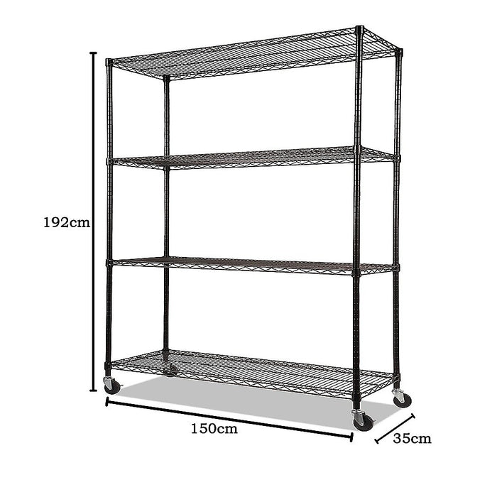 Modular Wire Storage Shelf 1500 x 350 x 1800mm Steel Shelving