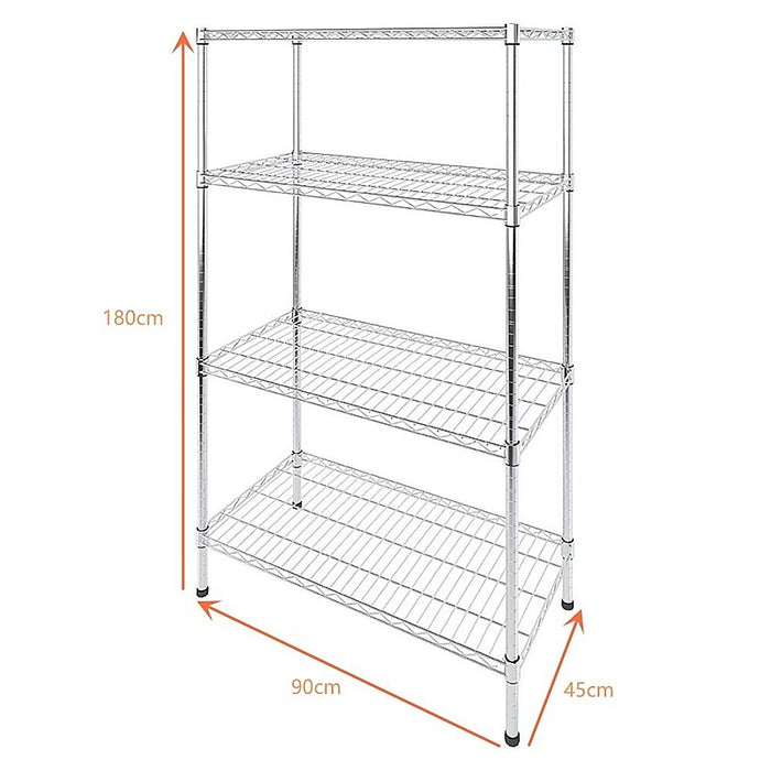 Modular Wire Storage Shelf 900 x 450 x 1800mm Steel Shelving