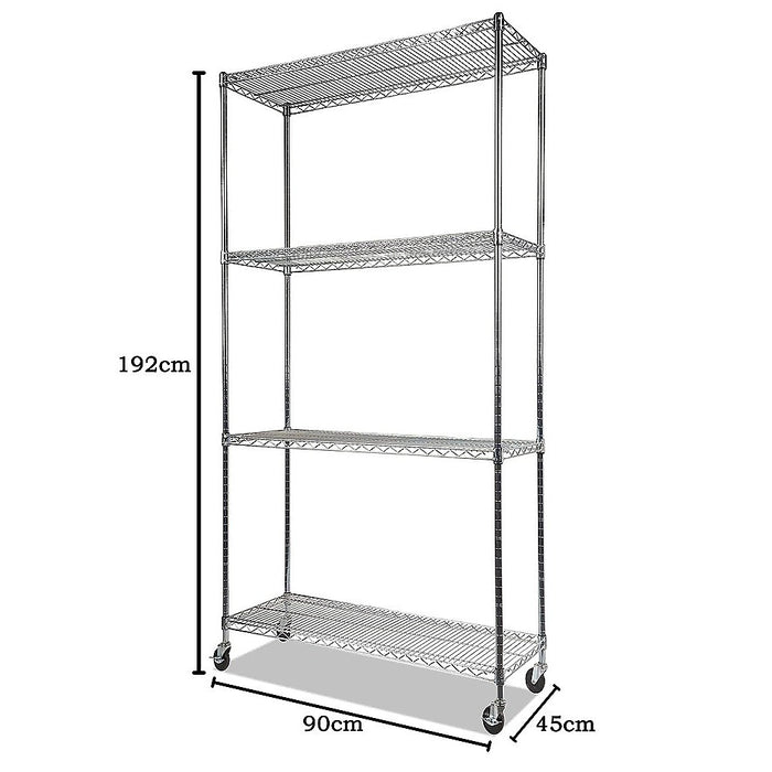 Modular Wire Storage Shelf 900 x 450 x 1800mm Steel Shelving