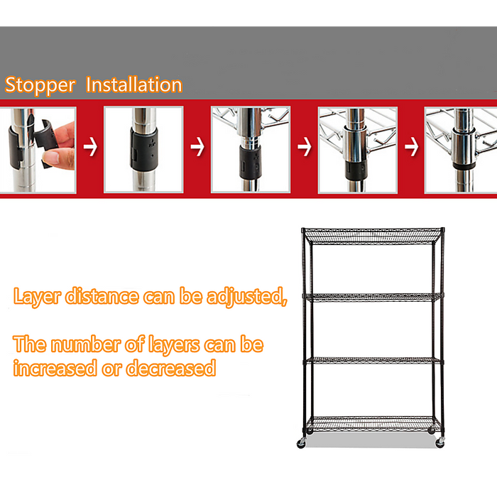 Modular Wire Storage Shelf 900 x 450 x 1800mm Steel Shelving