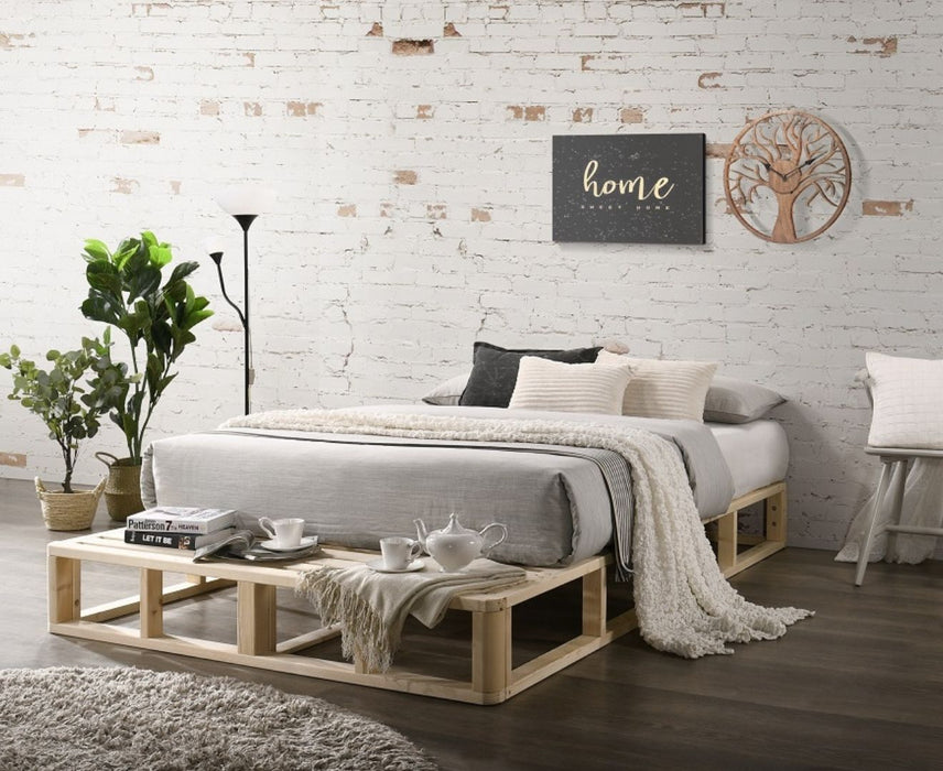 Kurt Wooden Platform Bed Frame Base Queen