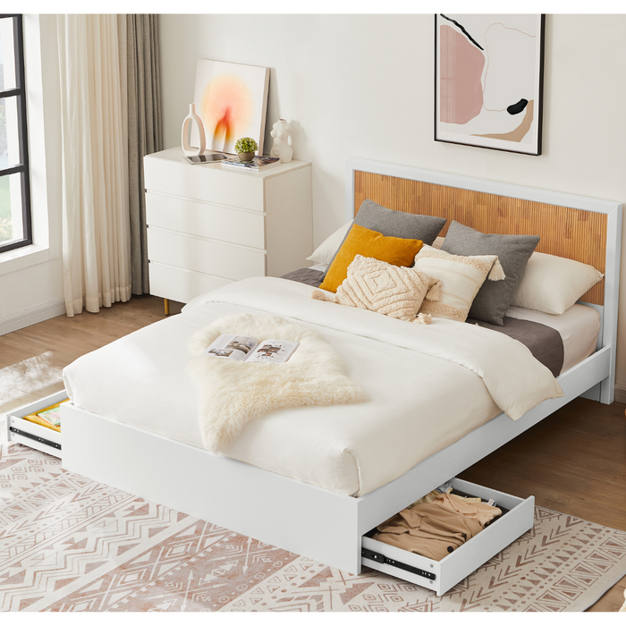 Tracey Column Bed Frame with Storage - King