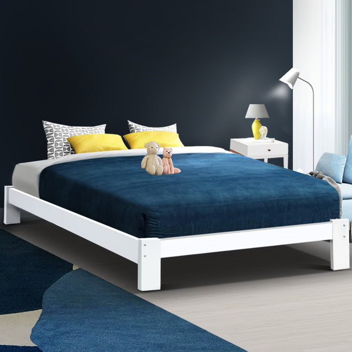 Bed Frame Double Size Wooden Bed Base JADE Timber Foundation Mattress