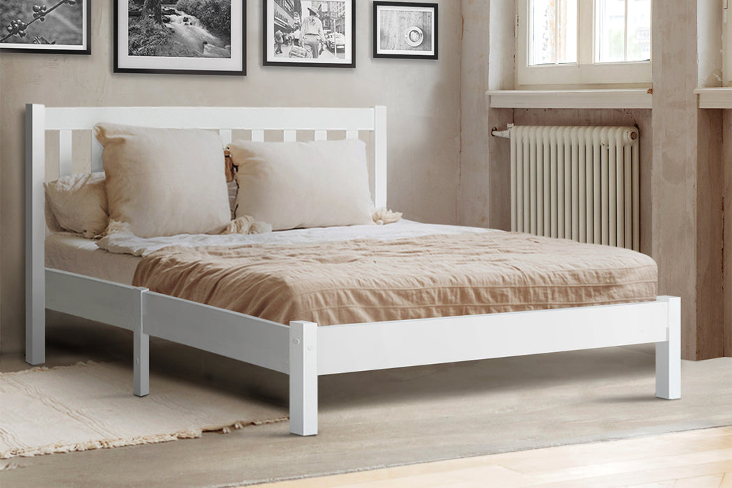 Double Full Size Wooden Bed Frame SOFIE Pine Timber Mattress Base Bedroom