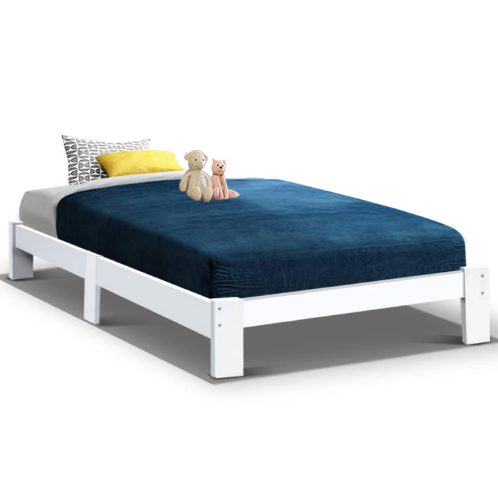 Bed Frame Single Wooden Bed Base Frame Size JADE Timber Mattress Platform