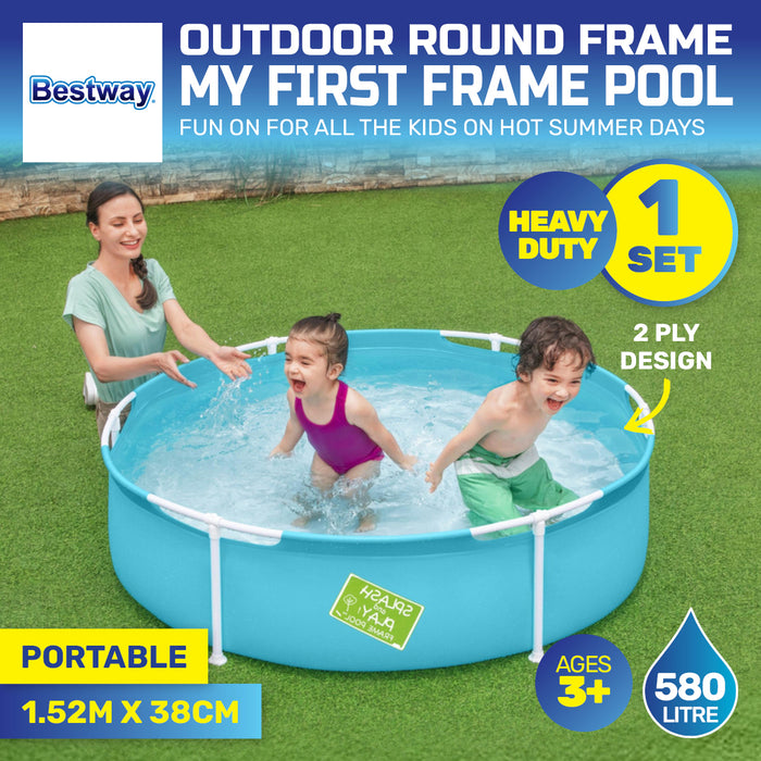 1.52m x 38cm Kids Above Ground Pool Quality Construction 580 Litre