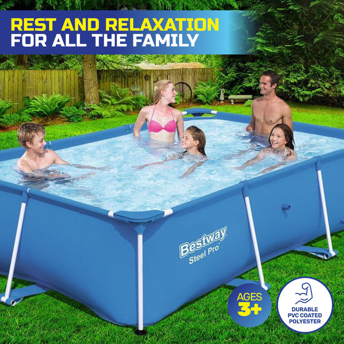 2.2m x 1.5m Above Ground Pool High Gauge PVC Construction 1200 Litre