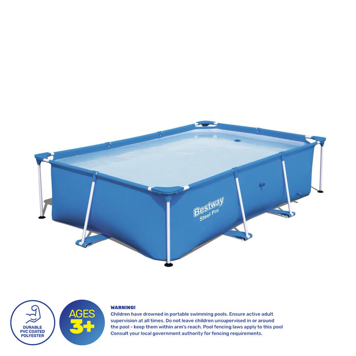 2.2m x 1.5m Above Ground Pool High Gauge PVC Construction 1200 Litre