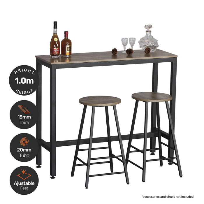 Home Master High Bar Table Nordic Industrial Design Stylish Modern 120cm