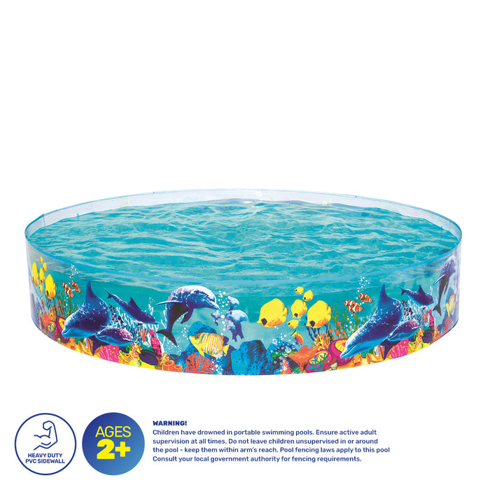 2.4m x 46cm Kids Above Ground Pool Ocean Life Design 1612 Litre